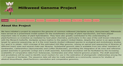 Desktop Screenshot of milkweedgenome.org