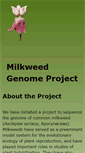 Mobile Screenshot of milkweedgenome.org
