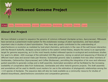 Tablet Screenshot of milkweedgenome.org